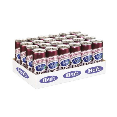 Hero cassis blik 24 x 25 cl.