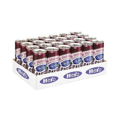 Hero cassis blik 24 x 25 cl.