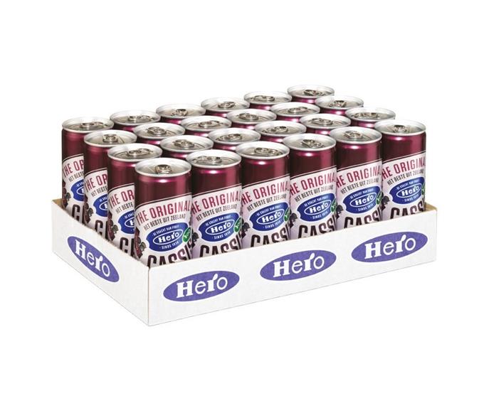 Hero cassis blik 24 x 25 cl.