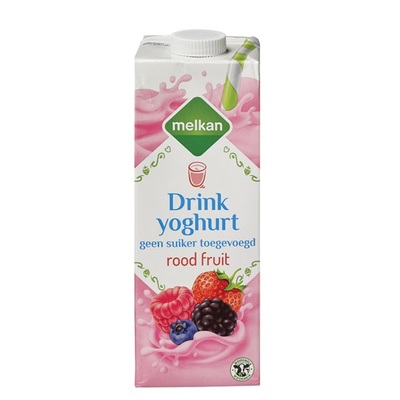 Huismerk drinkyoghurt rode vrucht light