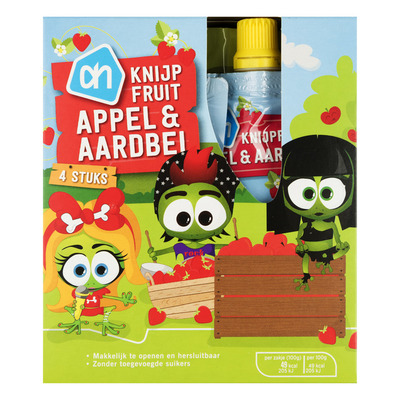 Huismerk Knijpzakje appel-aardbei