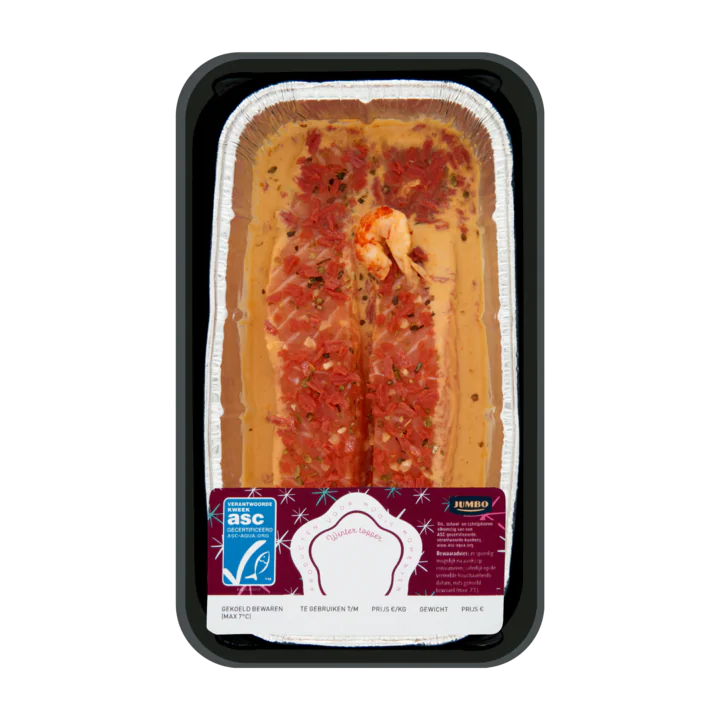 Huismerk Winter Topper Zalmfilet met Crèmige Saus en Rivierkreeftjes
