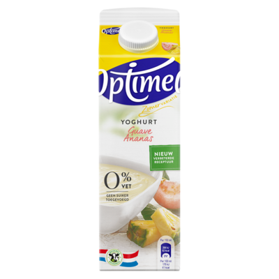 Optimel Yoghurt Framboos Granaatappel 0% Vet 1000 ml