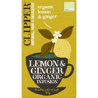 Clipper Organic lemon & ginger tea 1-kops