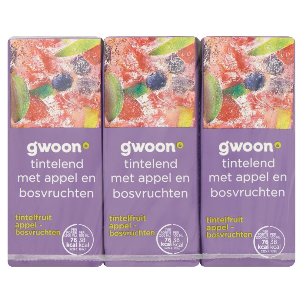 Huismerk Tintelfruit Appel Bosvruchten 6 x 200 ml