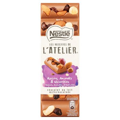 L'Atelier Melk rozijn hazelnoot amandel tablet