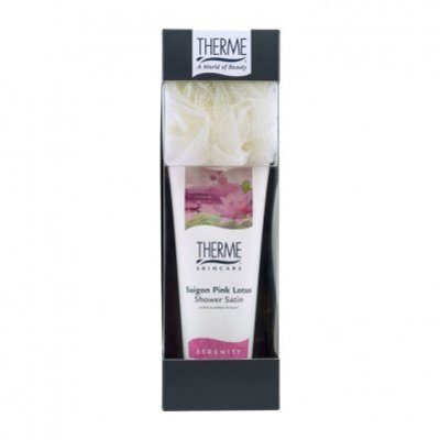 Therme Kadoset shower en puff Saigon pink lotus