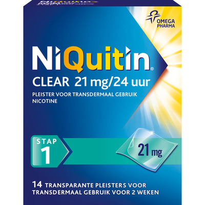 Niquitin Clear pleisters 21 mg