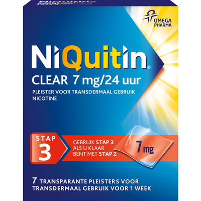 Niquitin Clear pleisters 7 mg