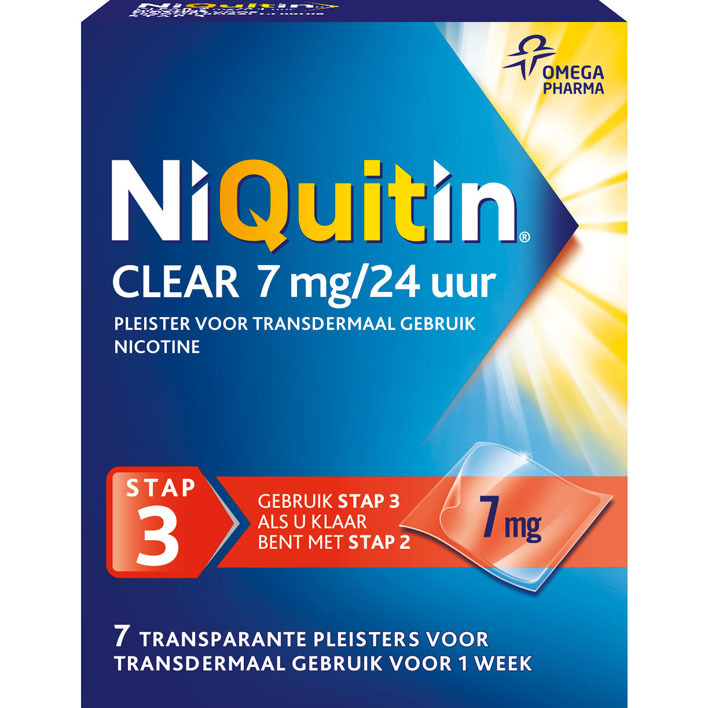 Niquitin Clear pleisters 7 mg