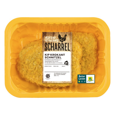 Huismerk Scharrel kip krokant kipschnitzel