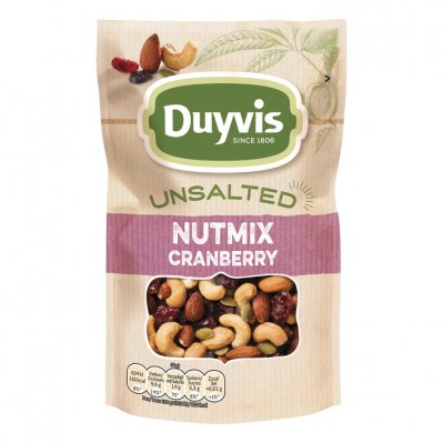 Duyvis Ongezouten notenmix met cranberry