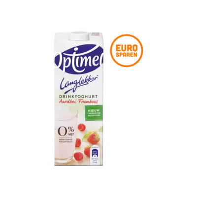 Optimel Langlekker Drinkyoghurt Aardbei Framboos