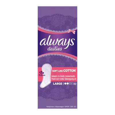 Always Dailies Soft Like Cotton Large Inlegkruisjes x