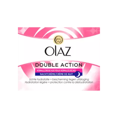 Olaz Double Action Nachtcrème Voor Normale En Droge Huid
