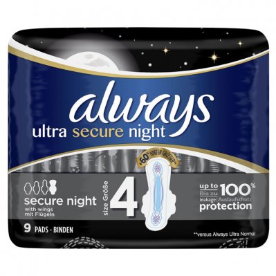 Always Ultra secure night (maat 4) maandverband