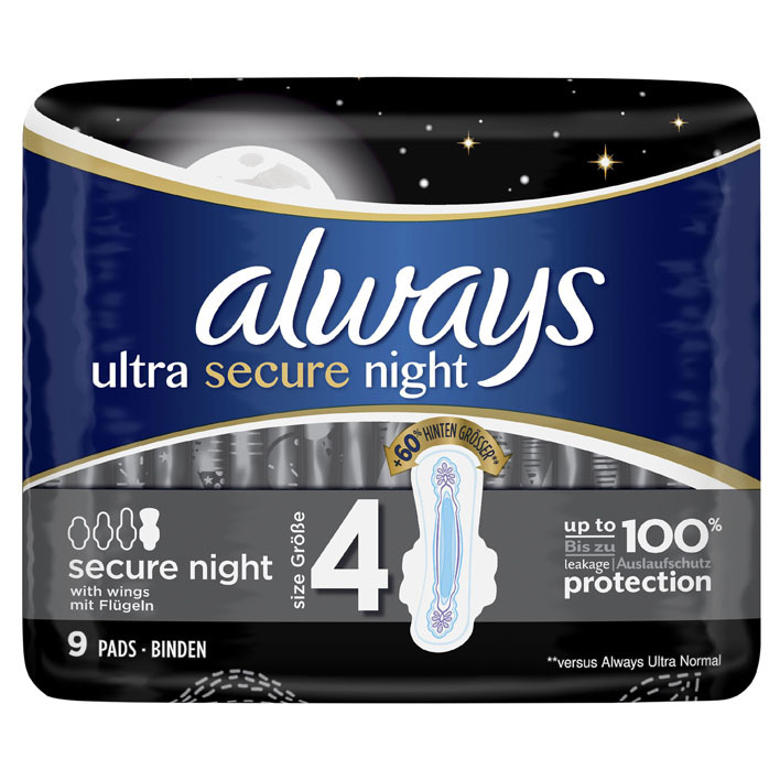 Always Ultra secure night (maat 4) maandverband
