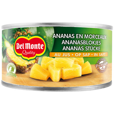 Del Monte Ananasblokjes op sap