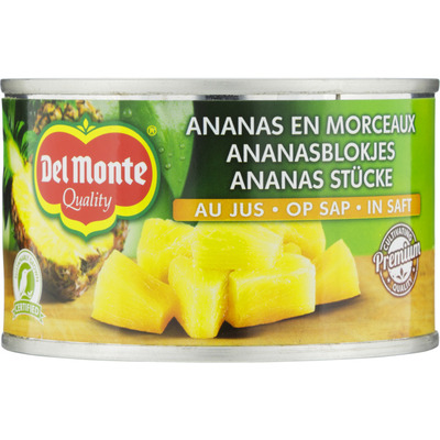 Del Monte Ananasblokjes op sap