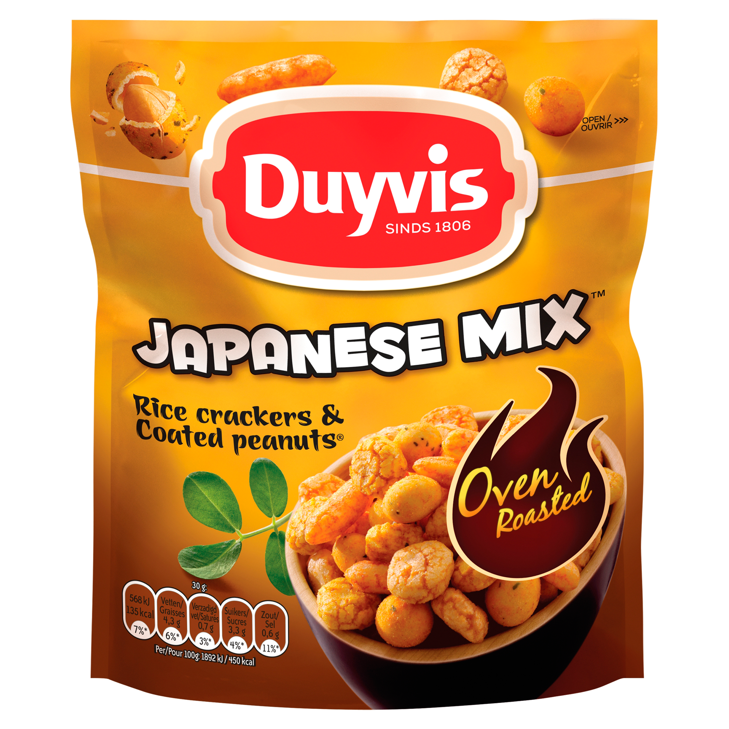 Duyvis Oven Roasted Japanse Borrel Mix 130 gr