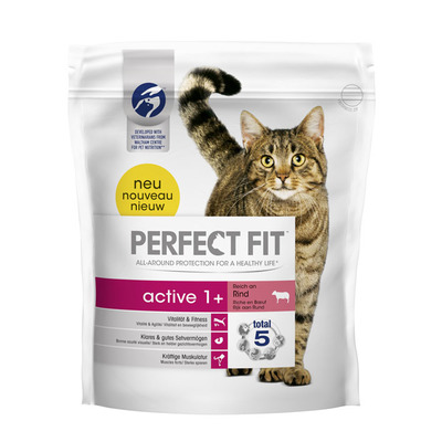 Perfect fit Kattenvoer droog rund active 1+ jaar
