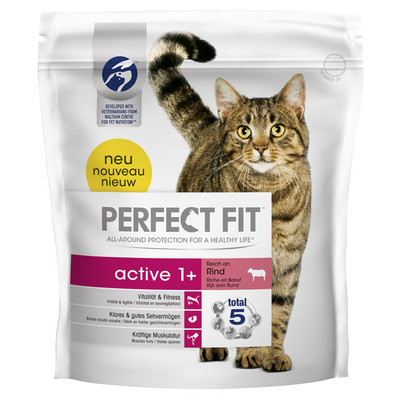 Perfect fit Kattenvoer droog rund active 1+ jaar