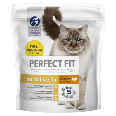 Perfect fit Kattenvoer droog kalkoen 1+ jaar