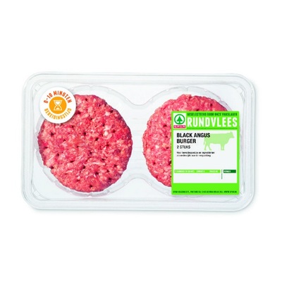 Huismerk Black angus burger 2 stuks