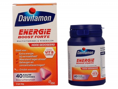 Davitamon Energie kauwvitamines bosvruchten