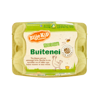 Blije Kip Eieren Vrije Uitloop Buitenei