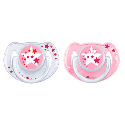 Avent Fopspeen night time pink 6-18 mnd