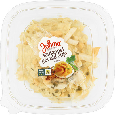 Johma Aardappel-gevuld eitje salade