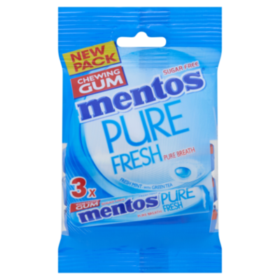 Mentos Pure Fresh Freshmint rol pack 3x8p