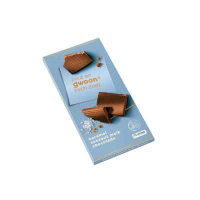 Huismerk Chocoladereep Karamel Zeezout