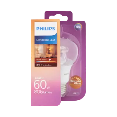 Philips Dimmable LED Lamp Warm White 8,5W E