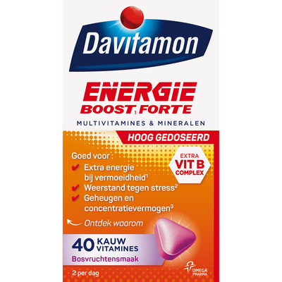 Davitamon Energie boost forte kauwvitamines