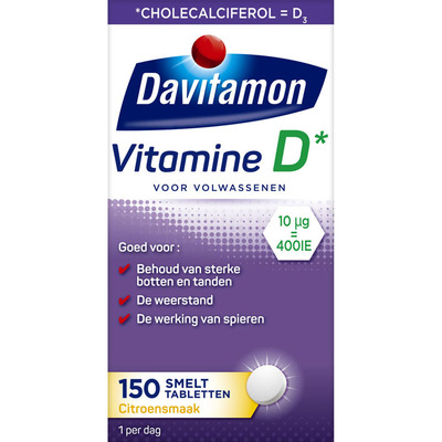 Davitamon Vitamine D smelttabletten citroen