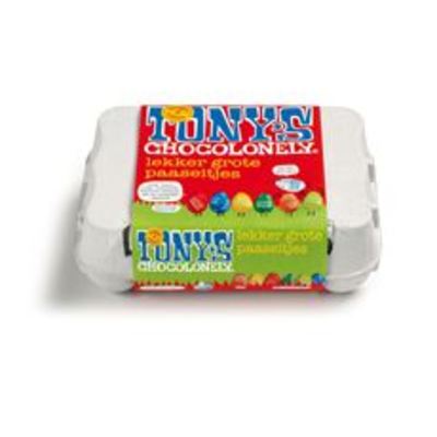 Tony's Chocolonely Lekker Grote Paaseitjes 12 x 13,5 g