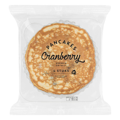 Huismerk Luchtige cranberry pannenkoekjes