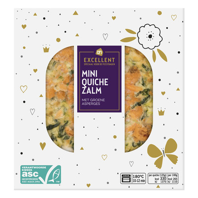 Huismerk Zalm quiche met groene asperges