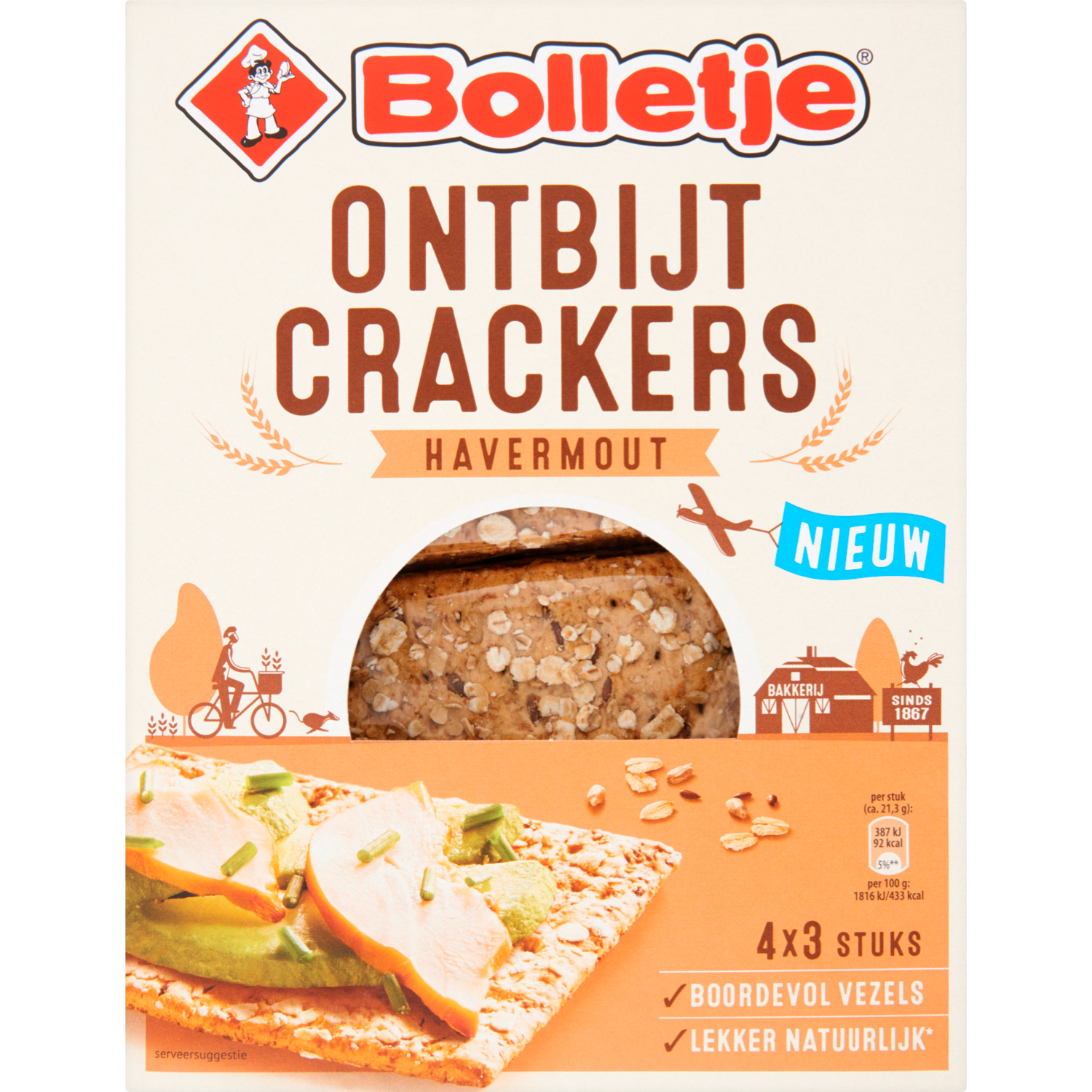 Bolletje Ontbijtcrackers havermout