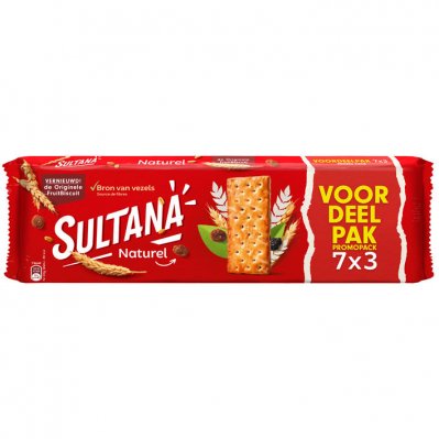 Sultana Fruitbiscuit naturel 7-pak voordeel