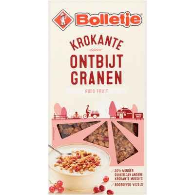 Bolletje Krokante ontbijtgranen met rood fruit