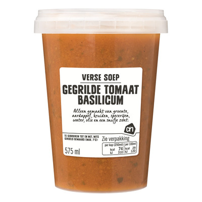 Huismerk Verse gegrilde tomaat-basilicumsoep