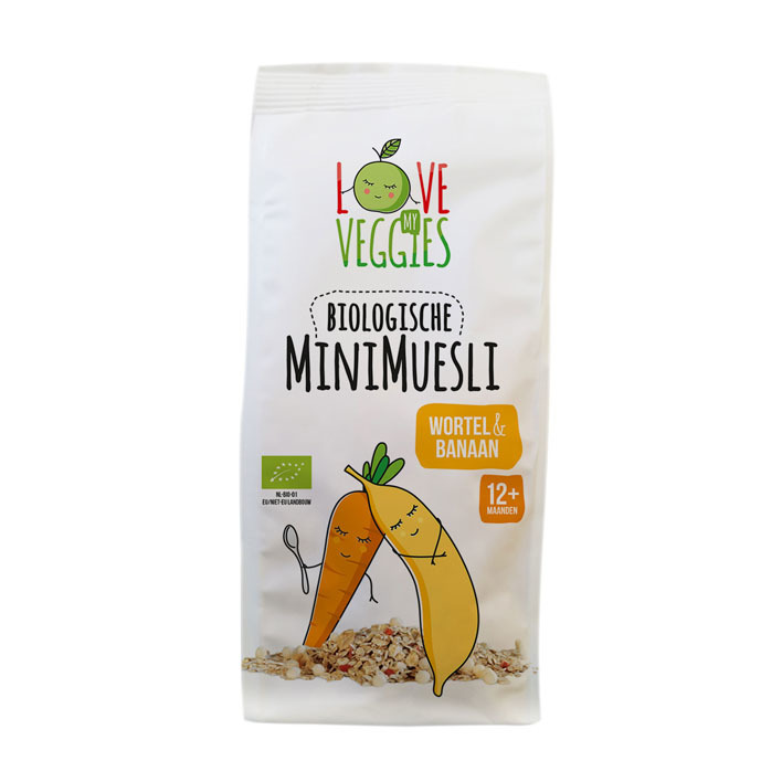 Love my veggies Mini muesli wortel-banaan 12mnd bio
