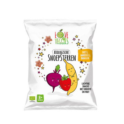 Love my veggies Snoepsterren biet-aardbei-banaan 8mnd