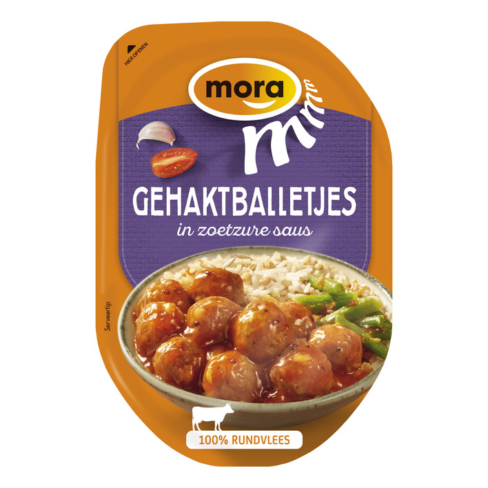 Mora Gehaktballetjes in zoetzure saus