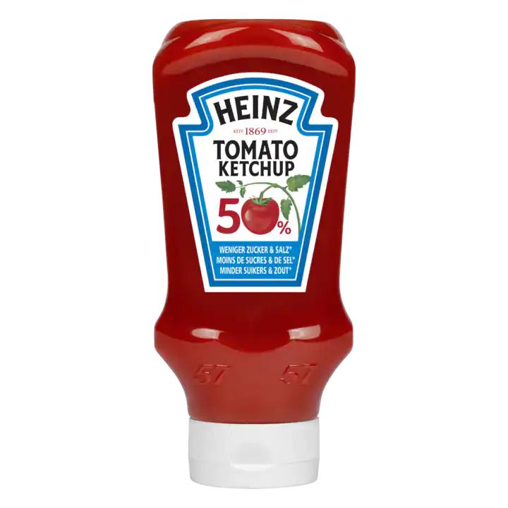 Heinz Tomato Ketchup 50% Minder Suiker en Zout