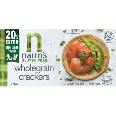Nairn's Wholegrain crackers glutenvrij