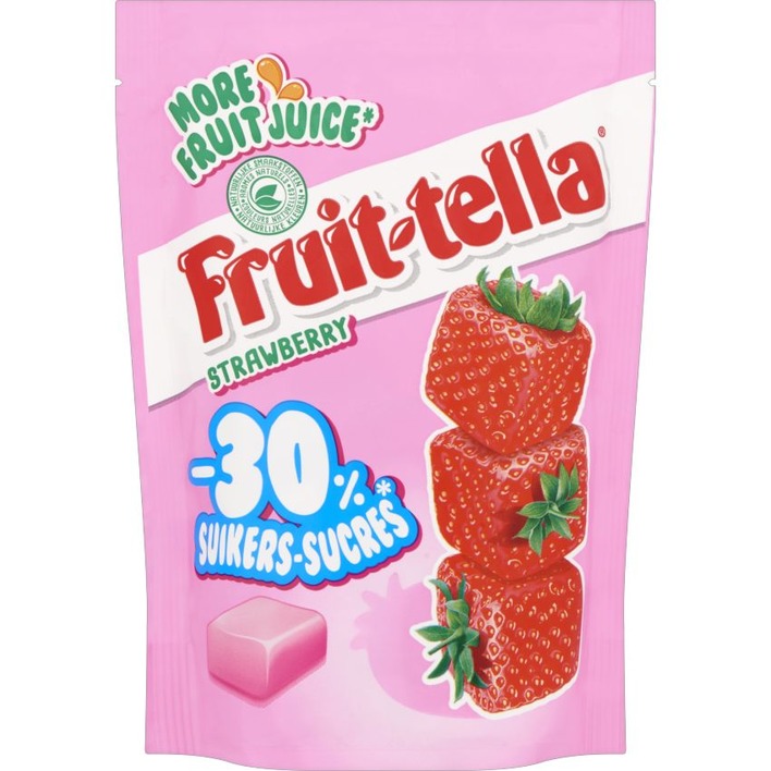 Fruittella Strawberry -30% suiker